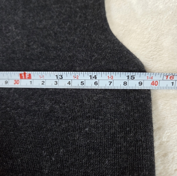 Akris Charcoal Gray Sleeveless Mock Neck Sweater Vest Women Size 8 Cashmere Silk - Picture 8 of 9